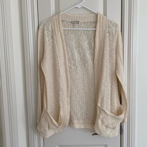 Eyeshadow Lace Top Cardigan